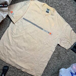 Gotcha Men's Cream and Tan T-shirt